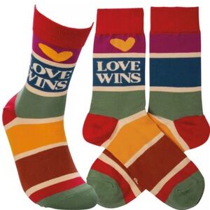 Love Wins Multicolor Crew Socks